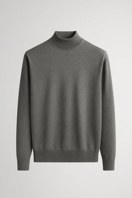 Fincher Yarım Balıkçı Fit Kalıp Boğazlı Erkek Kazak - Füme