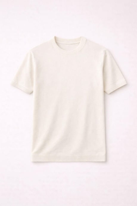 Kwon Bisiklet Yaka Basic Kısa Kollu İnce Triko Erkek T-Shirt - Bej