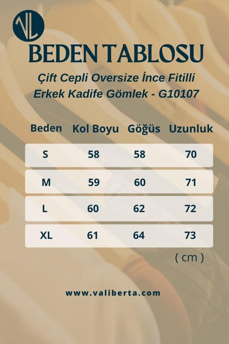 Çift Cepli Oversize İnce Fitilli Erkek Kadife Gömlek - Siyah