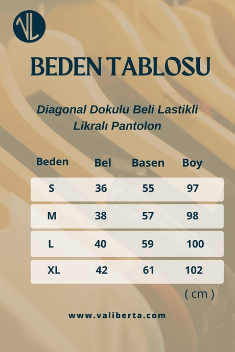 Diagonal Dokulu  Beli Lastikli Likralı Pantolon - Siyah