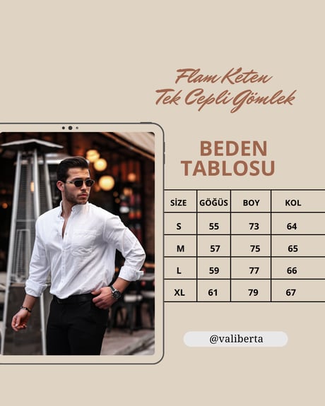 Flam Keten Tek Cepli Gömlek - Siyah