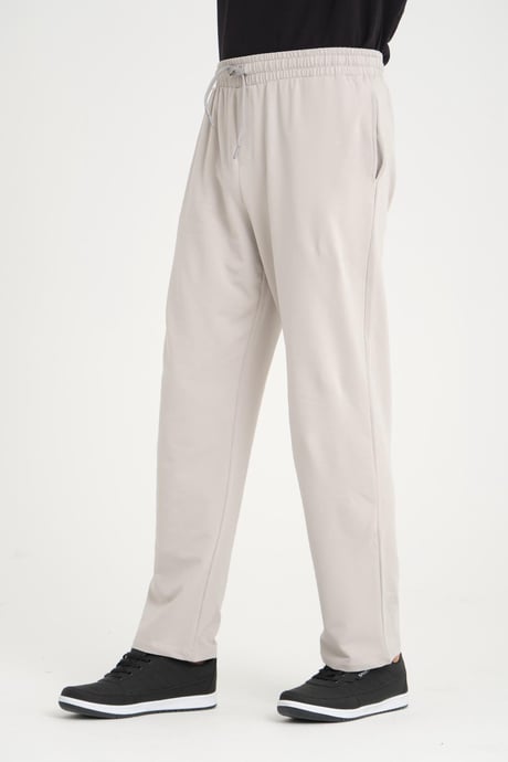 İki İplik Baggy Kalıp Eşofman Altı/Pantolon - Mineral Gri