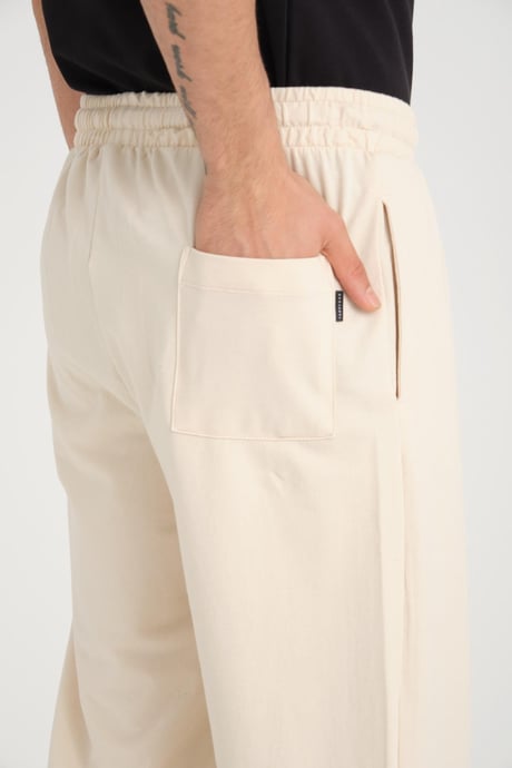 İki İplik Baggy Kalıp Eşofman Altı/Pantolon - Ham Natural