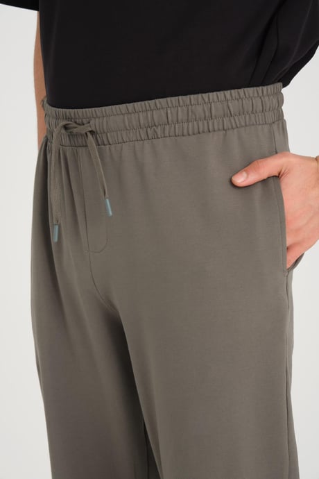 İki İplik Baggy Kalıp Eşofman Altı/Pantolon - Avcı Yeşili