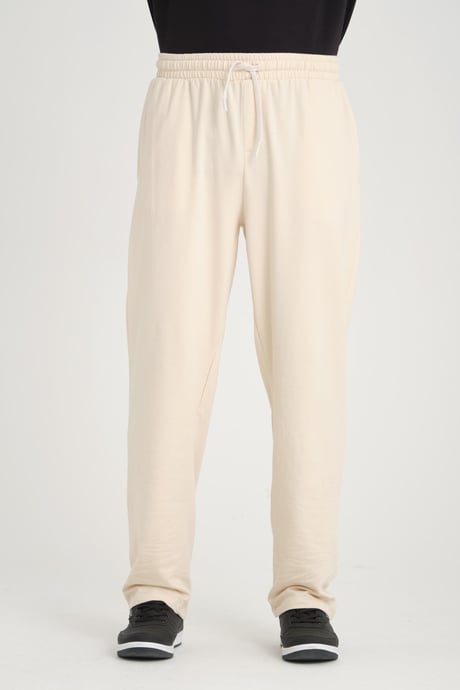 İki İplik Baggy Kalıp Eşofman Altı/Pantolon - Ham Natural
