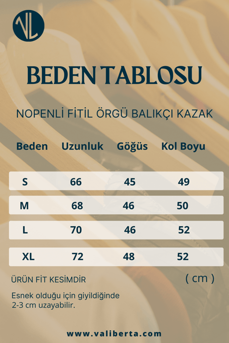 Nopenli Fitil Örgü Balıkçı Kazak - Füme