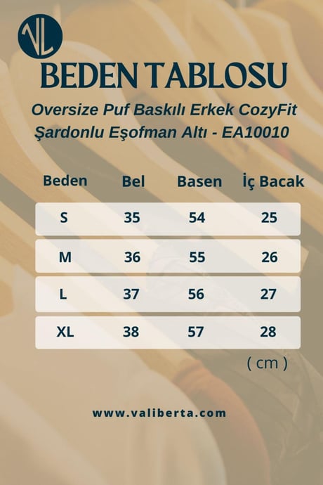 Oversize Puf Baskılı Erkek CozyFit Şardonlu Eşofman Takımı - Siyah