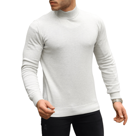 Reglan Kol Yarım Balıkçı İnce Kazak - Taş