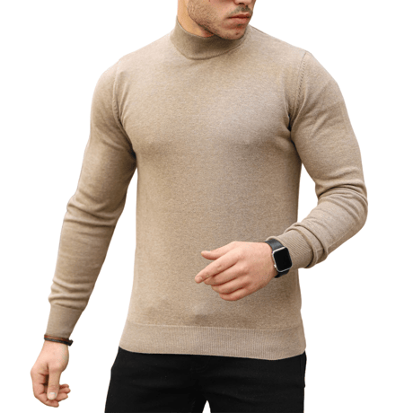 Reglan Kol Yarım Balıkçı İnce Kazak - Vizon