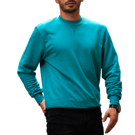 Ribanalı Fit Sweatshirt - Mavi