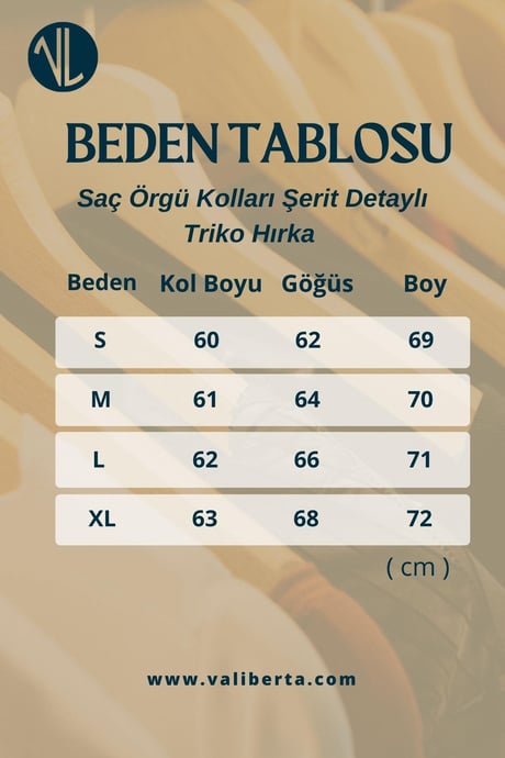 Saç Örgü Kolları Şerit Detaylı Triko Hırka - Kahve