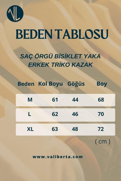 Saç Örgülü Bisiklet Yaka Erkek Triko Kazak - Siyah