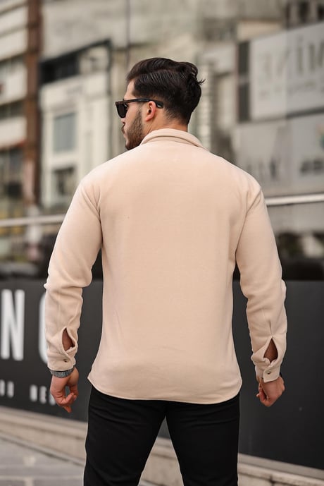 Tek Cep Polar Gömlek- AcıkBej