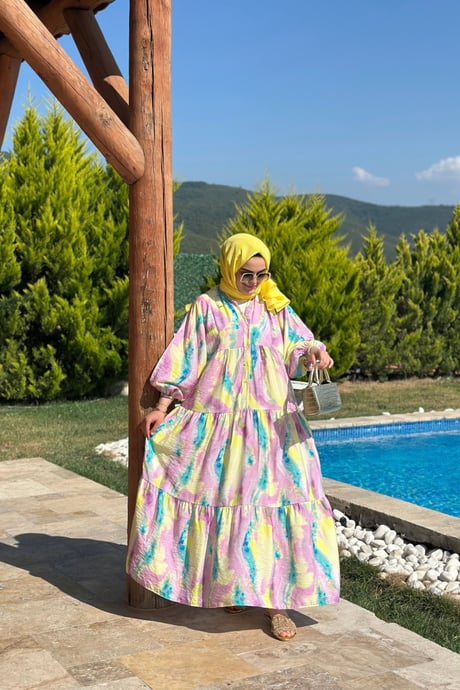 Sisa Mango Elbise Sarı