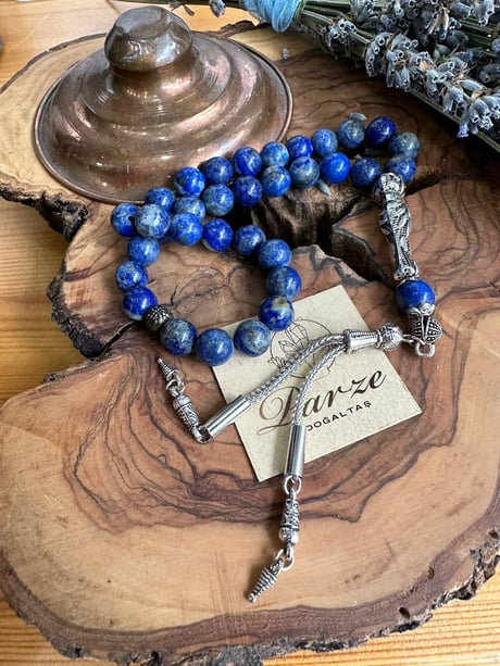 Lapis Lazuli Doğal Taş Tesbih 8 mm