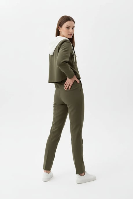 Çıkma Kapişonlu Spor Ceket HAKİ