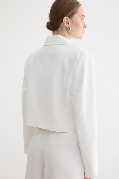 HÜRREM KUMAŞ KADIN CEKET EKRU