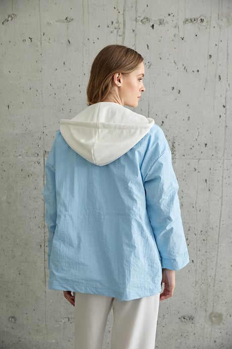 Kadın Garni Detaylı Linea Ceket MAVİ