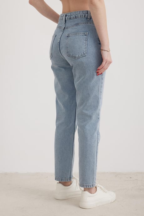 Kadın Mom Jean Pantolon BLUE