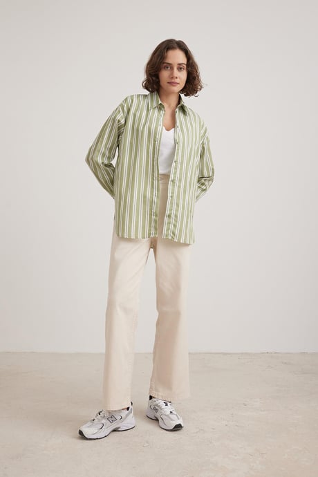 Kadın Oversize Gömlek HAKİ