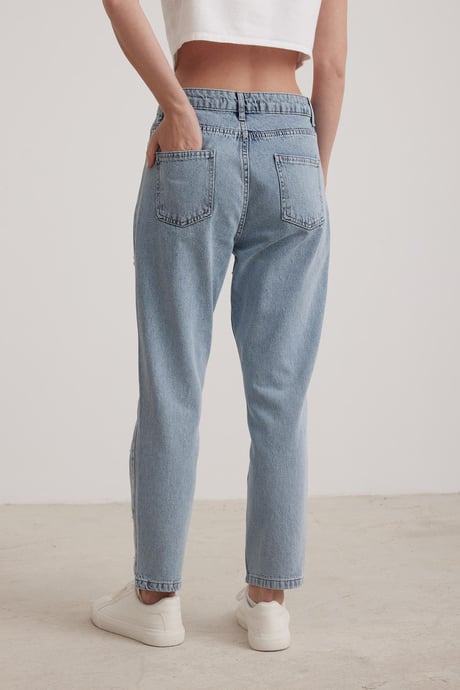 Taş Detaylı Kadın Jean BLUE