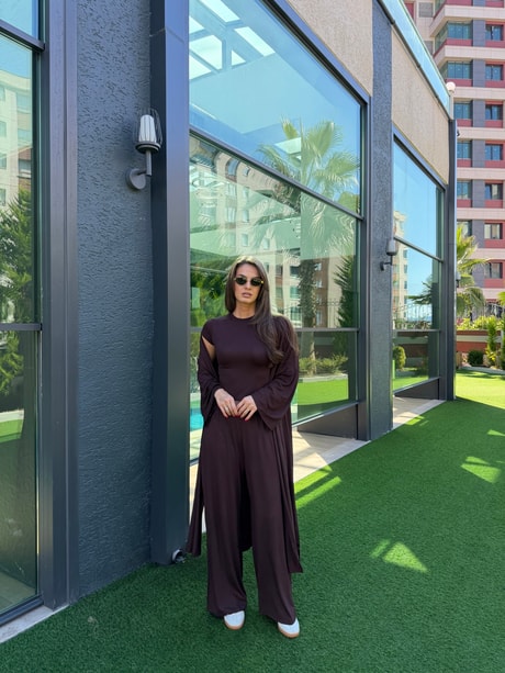 QULOVEYENİ GELENLERKahve Penye 3'lü Takım