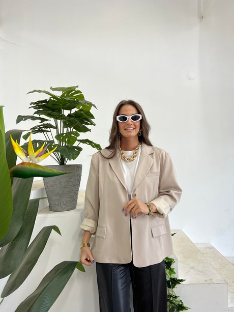 VİZON OVERSİZE BLAZER CEKET