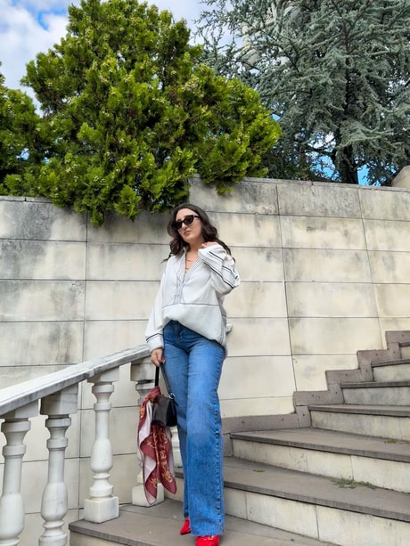 Tasarım İşlemeli Oversize Gömlek
