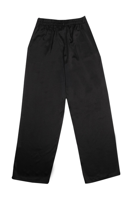 Siyah Saten Geniş Paça pantolon