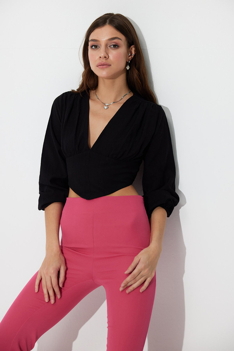 Siyah Sırt Dekolteli Büstiyer SS23CT4726Sİ