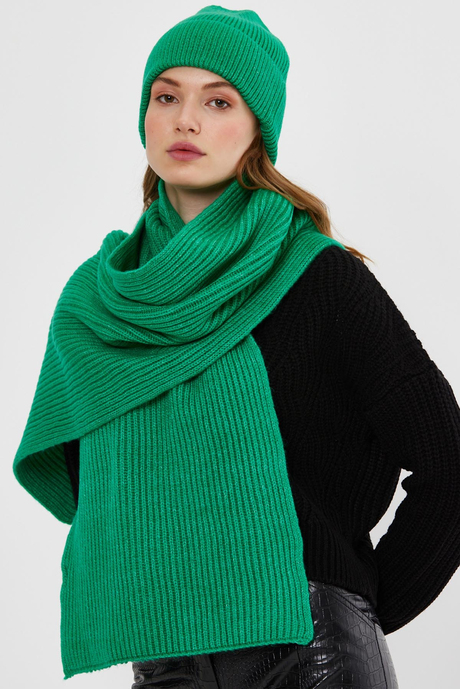 Yeşil Triko Bere SWH4573YE