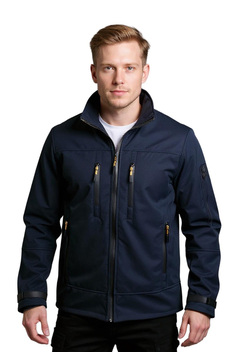Softshell Kapüşonlu Lacivert Mont