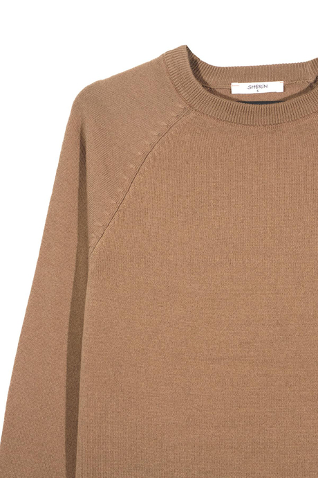 Açık Kahve Bisiklet Yaka Kazak