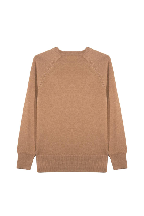 Açık Kahve Bisiklet Yaka Kazak