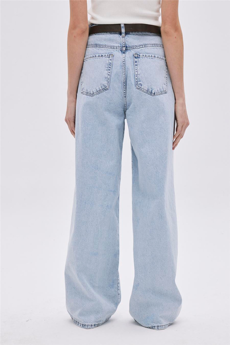 AÇIK MAVİ BOL PAÇALI JEAN