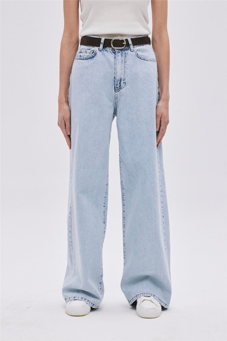 AÇIK MAVİ BOL PAÇALI JEAN