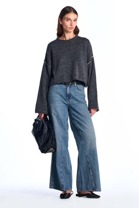 Antrasit Basic Triko Kazak