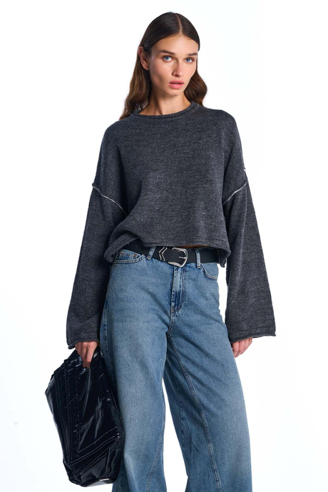 Antrasit Basic Triko Kazak