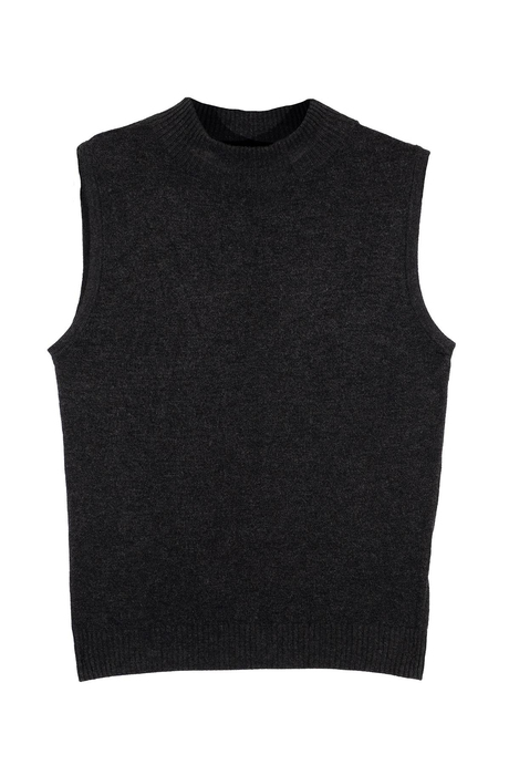 Antraist Düz Basic Triko Kazak