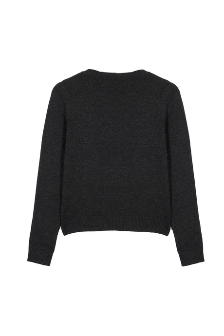 Anthracite Straight Basic Knitwear Sweater