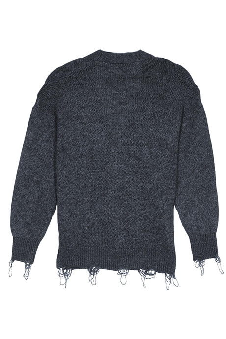 ANTRASİT YIRTIK DETAYLI HIRKA