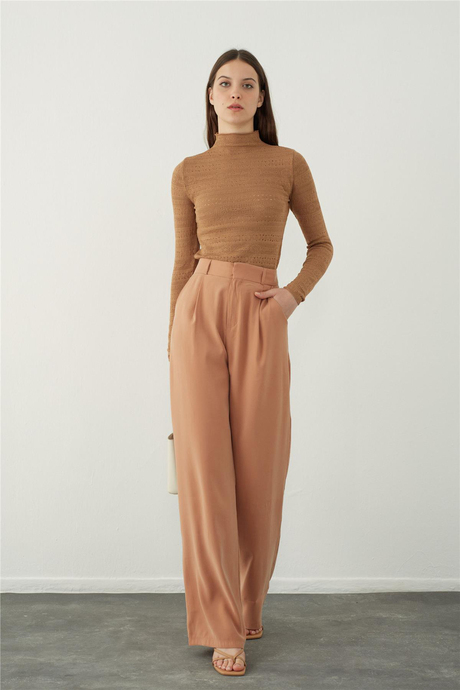 Yarı Transparan Örgü Triko Kazak