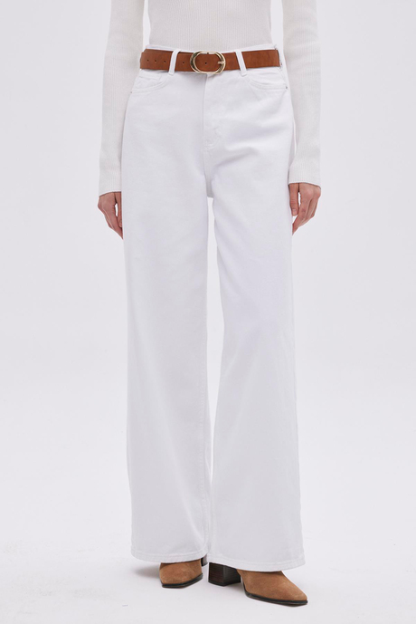 BEYAZ BOL PAÇALI JEAN