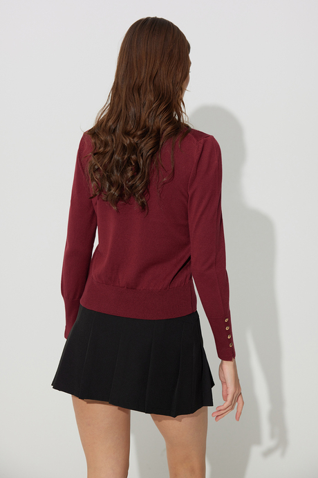 Bordo Basic Triko Kazak SWK4626BO