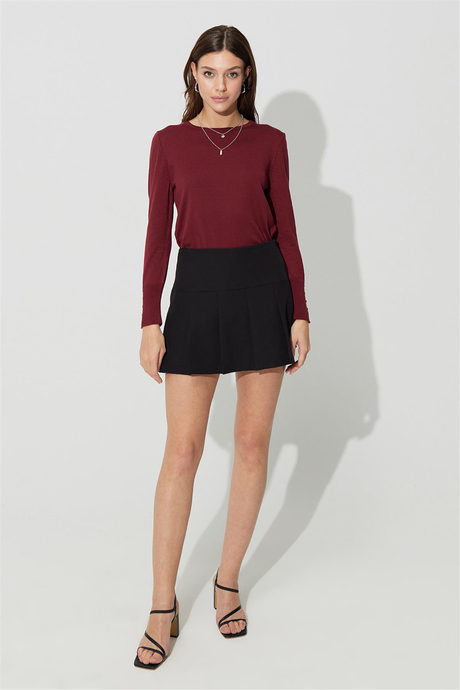 Bordo Basic Triko Kazak SWK4626BO