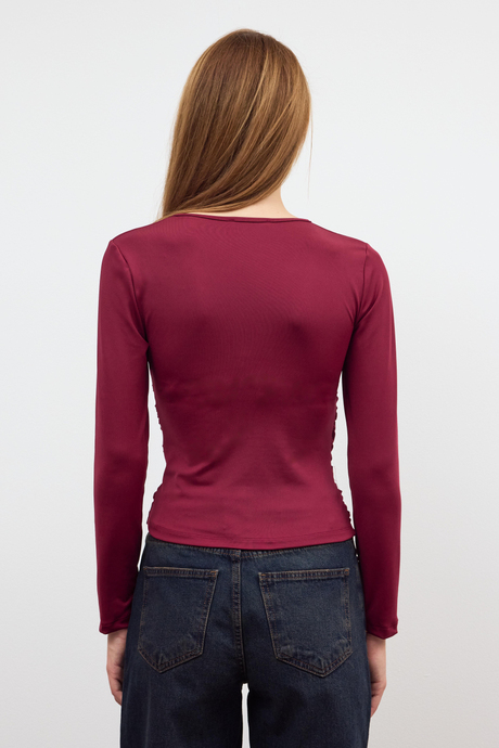 Bordo BİSİKLET YAKA BASİC BODY