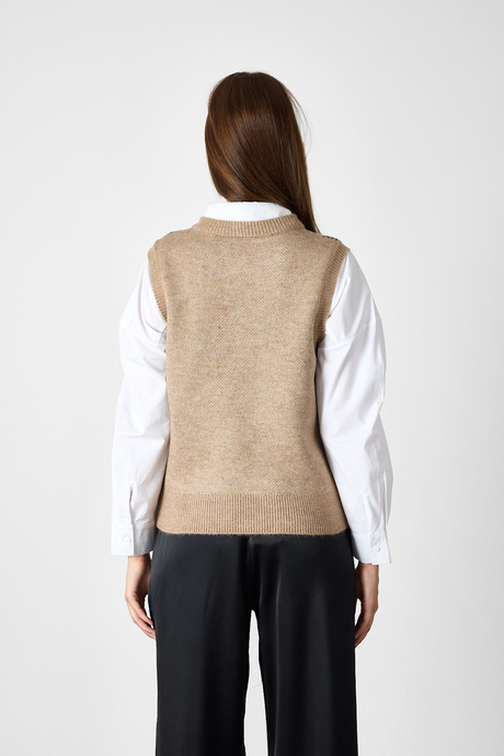 Camel EKOSELİ BİSİKLET YAKA YELEK