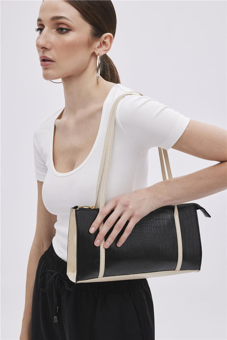 Ekru Fitilli Kısa Kollu Bluz