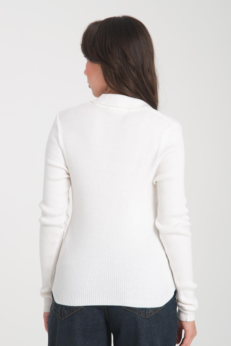 Ekru Polo Yaka Kazak