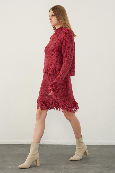 SAÇ ÖRGÜLÜ PÜSKÜLLÜ TAKIM